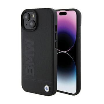 Bmw kožna maska Hot Stamp - iPhone 15 (crna)
