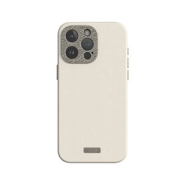 Moshi Napa MagSafe - kožna futrola za iPhone 15 Pro (bijela boja jajeta)