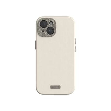 Moshi Napa MagSafe - kožna futrola za iPhone 15 (bijela boja jajeta)