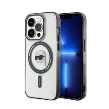 Karl Lagerfeld IML Karl Head MagSafe - maskica za iPhone 15 Pro (prozirna)