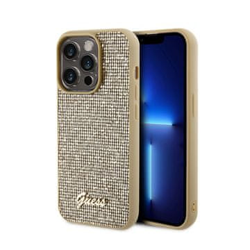 Guess Disco metalna maskica za iPhone 15 Pro (zlatna)
