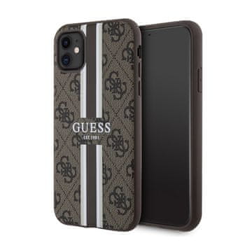 Guess 4G Printed Stripes MagSafe - maskica za iPhone 11 (smeđa)