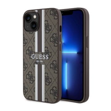 Guess 4G Printed Stripes MagSafe - maskica za iPhone 14 (smeđa)