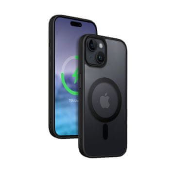 Crong Hybrid Frost MAG Cover - MagSafe maska za iPhone 15 Plus (crna)