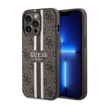 Guess 4G Printed Stripes MagSafe maskica za iPhone 13 Pro Max (smeđa)