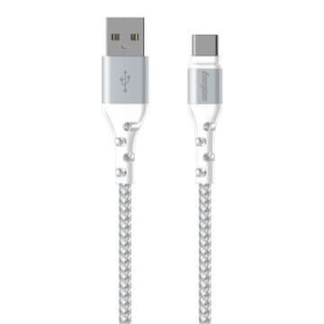 Energizer Ultimate - USB-A na USB-C priključni kabel 2 m (bijeli)