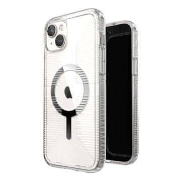 Speck Gemshell Grip + MagSafe - Futrola za iPhone 15 Plus / iPhone 14 Plus (Prozirna / Kromirana završna obrada)
