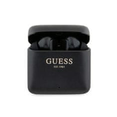 Guess printani logo - TWS Bluetooth slušalice + torbica za punjenje (crna)
