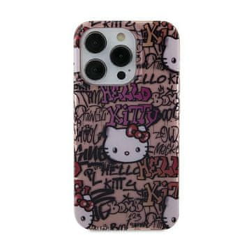HELLO KITTY IML oznake Graffiti - maskica za iPhone 15 (roza)