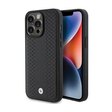 Bmw kožna futrola s dijamantnim uzorkom - iPhone 15 Pro (crna)