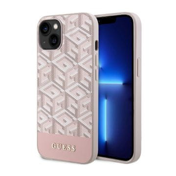 Guess GCube Stripes MagSafe - maskica za iPhone 14 Plus (roza)