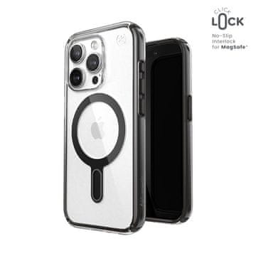 Speck Presidio Perfect-Clear ClickLock & Magsafe - maskica za iPhone 15 Pro (prozirna / matirana crna / škriljevo siva)