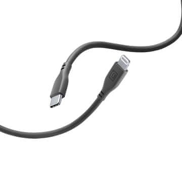 CellularLine Soft Cable - MFi certificirani USB-C na Lightning kabel 1,2 m (crni)