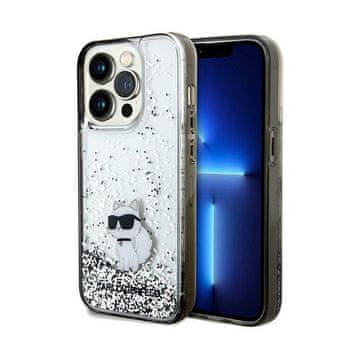 Karl Lagerfeld Liquid Glitter Choupette - maskica za iPhone 14 Pro (prozirna)