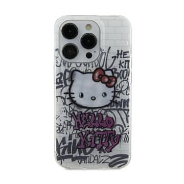 HELLO KITTY IML Kitty na ciglama Graffiti - maskica za iPhone 15 (bijela)