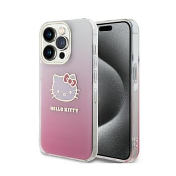 HELLO KITTY IML Gradient Electrop Kitty Head - maskica za iPhone 14 Pro (roza)