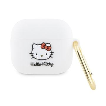 HELLO KITTY Silikonska 3D glava mačke - maskica za AirPods 3 (bijela)