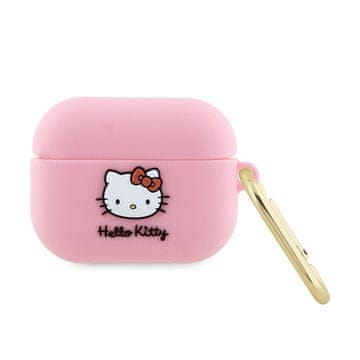 HELLO KITTY Silikonska 3D glava mačke - maskica za AirPods Pro (roza)
