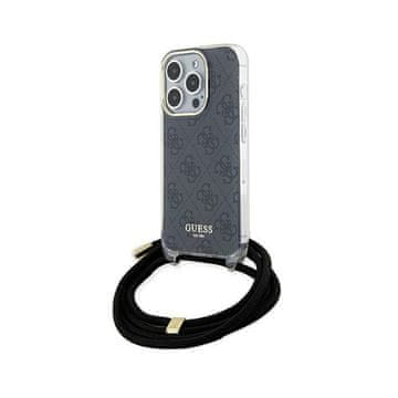 Guess Crossbody Cord 4G Print - maskica za iPhone 15 Pro (crna)