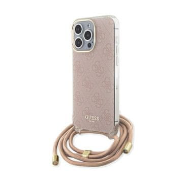 Guess Crossbody Cord 4G Print - maskica za iPhone 15 Pro (roza)