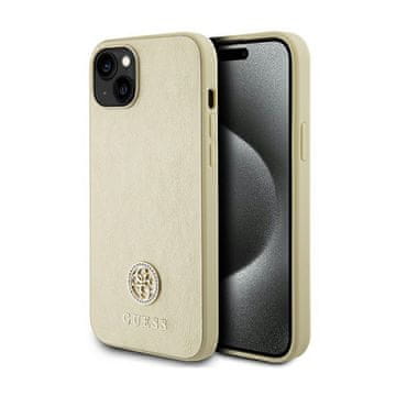 Guess 4G Strass metalni logo - maskica za iPhone 15 (zlatna)