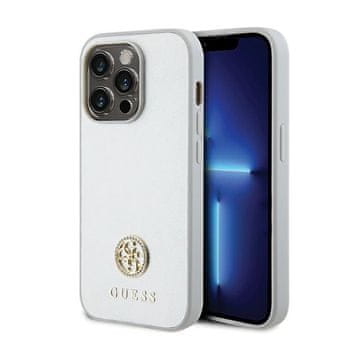Guess 4G Strass metalni logo - maskica za iPhone 15 Pro (srebrna)