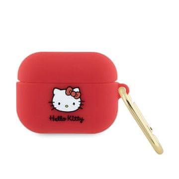 HELLO KITTY Silikonska 3D glava mačke - maskica za AirPods Pro (fuksija)