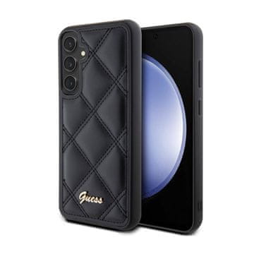 Guess prošiveni metalni logo - maskica za Samsung Galaxy S23 FE (crna)
