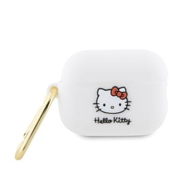 HELLO KITTY Silikonska 3D glava mačke - maskica za AirPods Pro 2 (bijela)