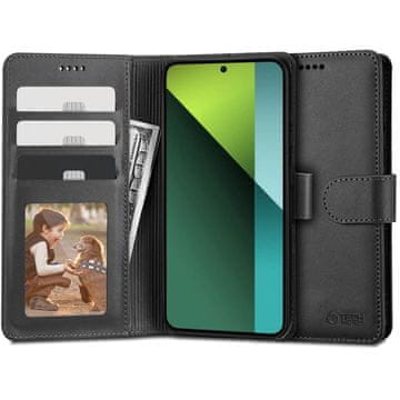 Tech-protect Wallet preklopna maska za Xiaomi Redmi Note 13 Pro 5G / Poco X6 5G, crno