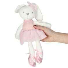 Ikonka Aga plišana maskota zec u ružičastoj haljini 42cm