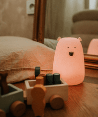 Rabbit&Friends meko svjetlo, medvjed, roza, USB-C punjenje (803)