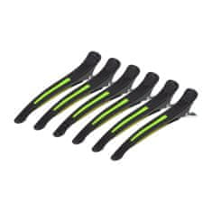 ACTIVESHOP Šnale za kosu za frizere E-13 6 kom. 11,5 cm mix neonske