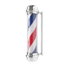 ACTIVESHOP Stropna svjetiljka Pole brijačnice s osvijetljenim uloškom BB-02 srebrna, velika