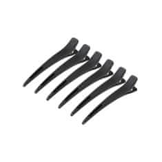 ACTIVESHOP Carbon E-15 frizerske stezaljke 6 kom. 11,5 cm crne