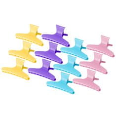 ACTIVESHOP Šnale za kosu za frizere u obliku rakova E-47 12 kom, 8,2 cm miješane boje