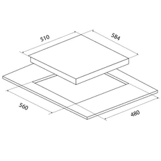MPM Ploča 60-GMH-19, sa WOK plamenikom, 4x plin