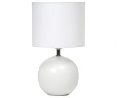 Platinet PTL20217W stolna svjetiljka, keramika, tekstil, max 25W, 280x170mm, bijela, srebrna
