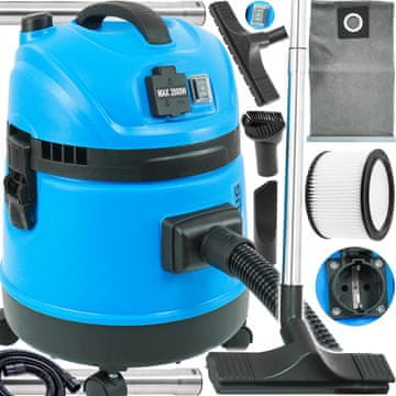 BAUG tools HEPA 20L industrijski građevinski usisavač 1600W mokro suho + utičnica 2000W