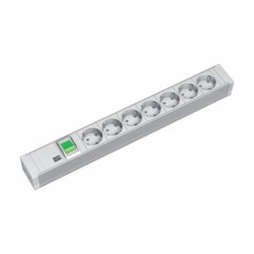 Bachmann Razvodnik za stalak 7x220V PVC sivi s prekidačem 2m 333.600