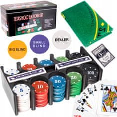 Kruzzel Texas Holdem poker set od 200 žetona