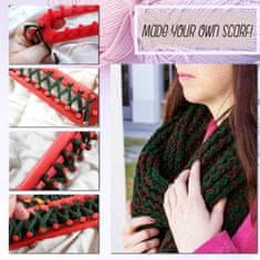 Netscroll Set za pletenje bez igala, komplet za izradu šalova i modnih dodataka, idealan hobi poklon, ScarfKit