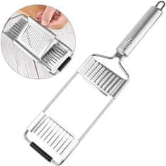 Netscroll Višenamjenski rezač povrća s 3 zamjenjiva oštra noža, kuhinjski rezač sa ergonomskom drškom, od nehrđajućeg čelika, brzo rezanje, MultiSlicer