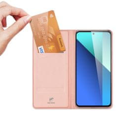 Dux Ducis Skin Pro preklopna maska za Xiaomi Redmi Note 13 4G, ružičasta