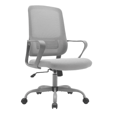 eoshop Uredska stolica SALOMO Tip 2, siva mreža, podesiva visina, mehanizam ljuljanja