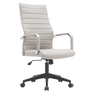 eoshop Uredska stolica DRUGOS NEW od eko kože, taupe/crna, s ljuljajućim mehanizmom