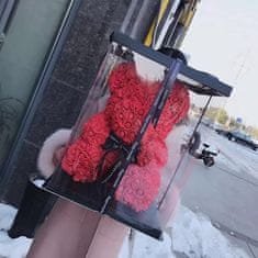 VIVVA® Medvjedić od umjetnih ruža, šopek s 500+ ruža, romantični dar za Valentinovo i godišnjicu (25 cm) | LOVEBEAR