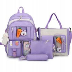 MG School Bag školski ruksak s priborom, ljubičasta