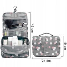 MG Flower Cosmetic Bag kozmetička torbica 4L, siva