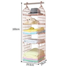 HOME & MARKER® Sklopivi viseći organizator, 5 polica, idealan za ormar i uštedu prostora | FOLDWAY